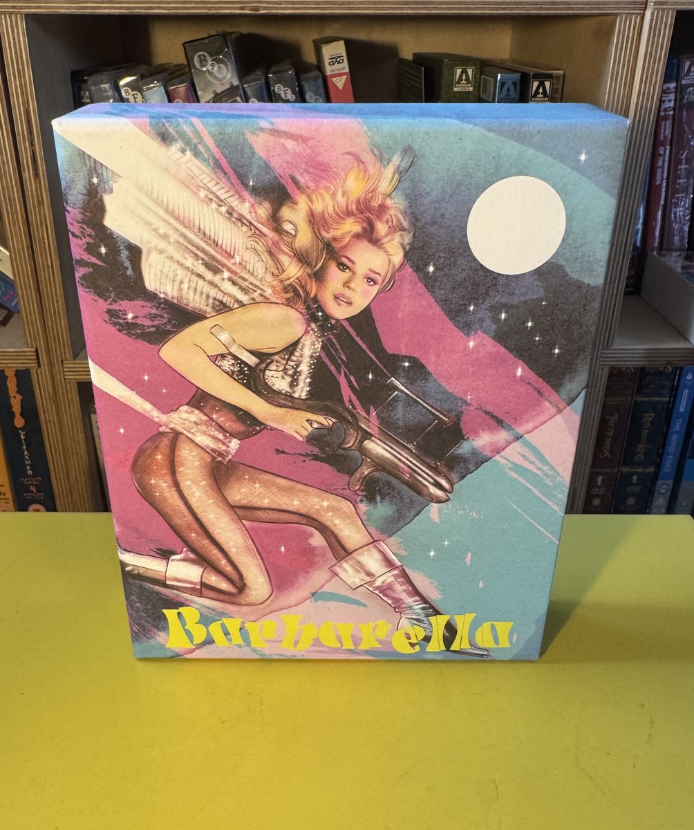Barbarella restoration credit artwork, front view