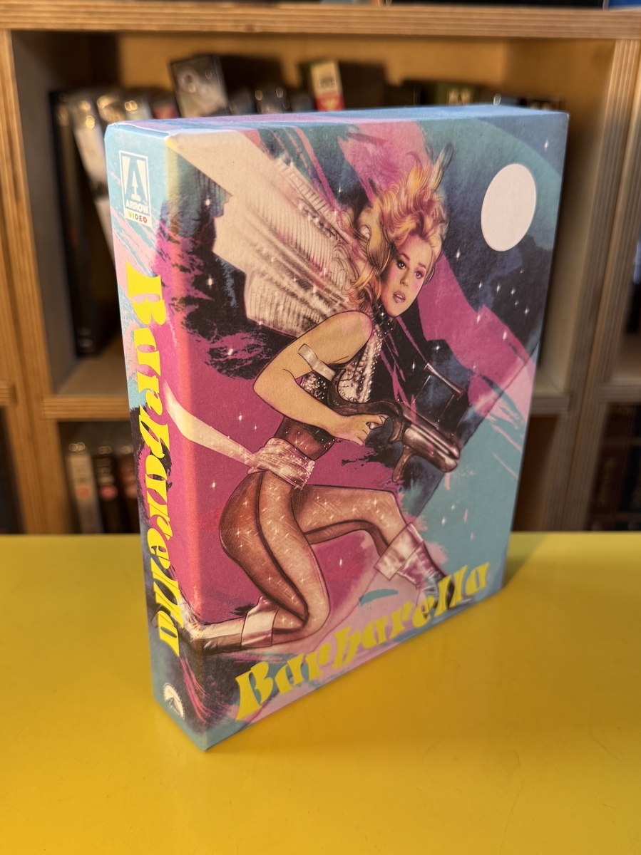 Barbarella restoration credit artwork, angled view