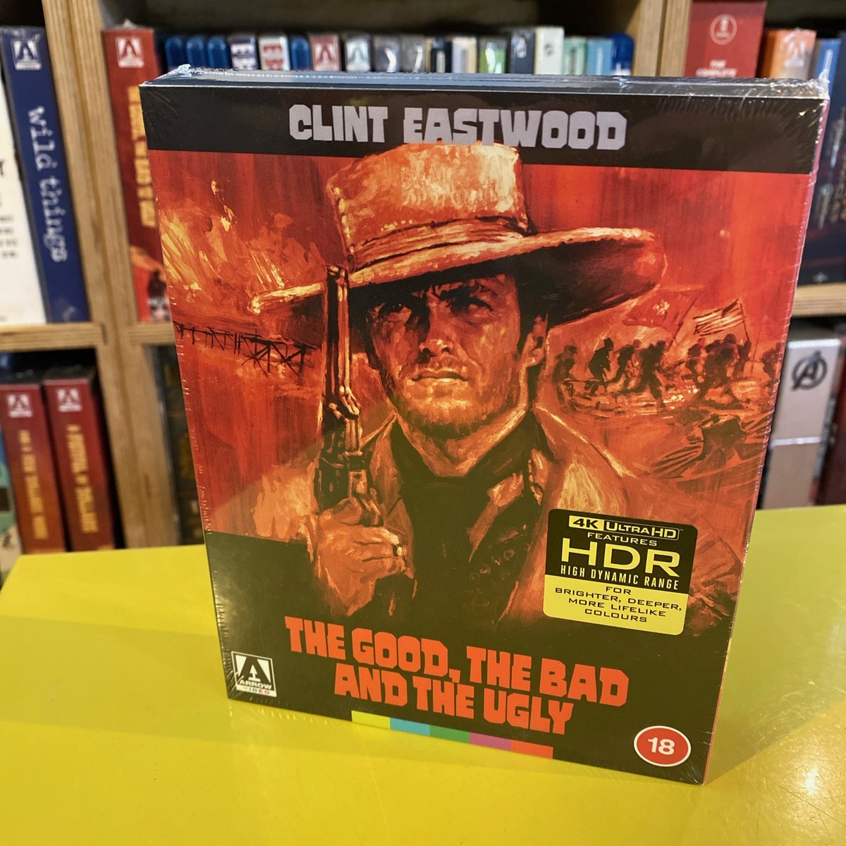 The Good, the Bad and the Ugly restoration credit artwork, angled view