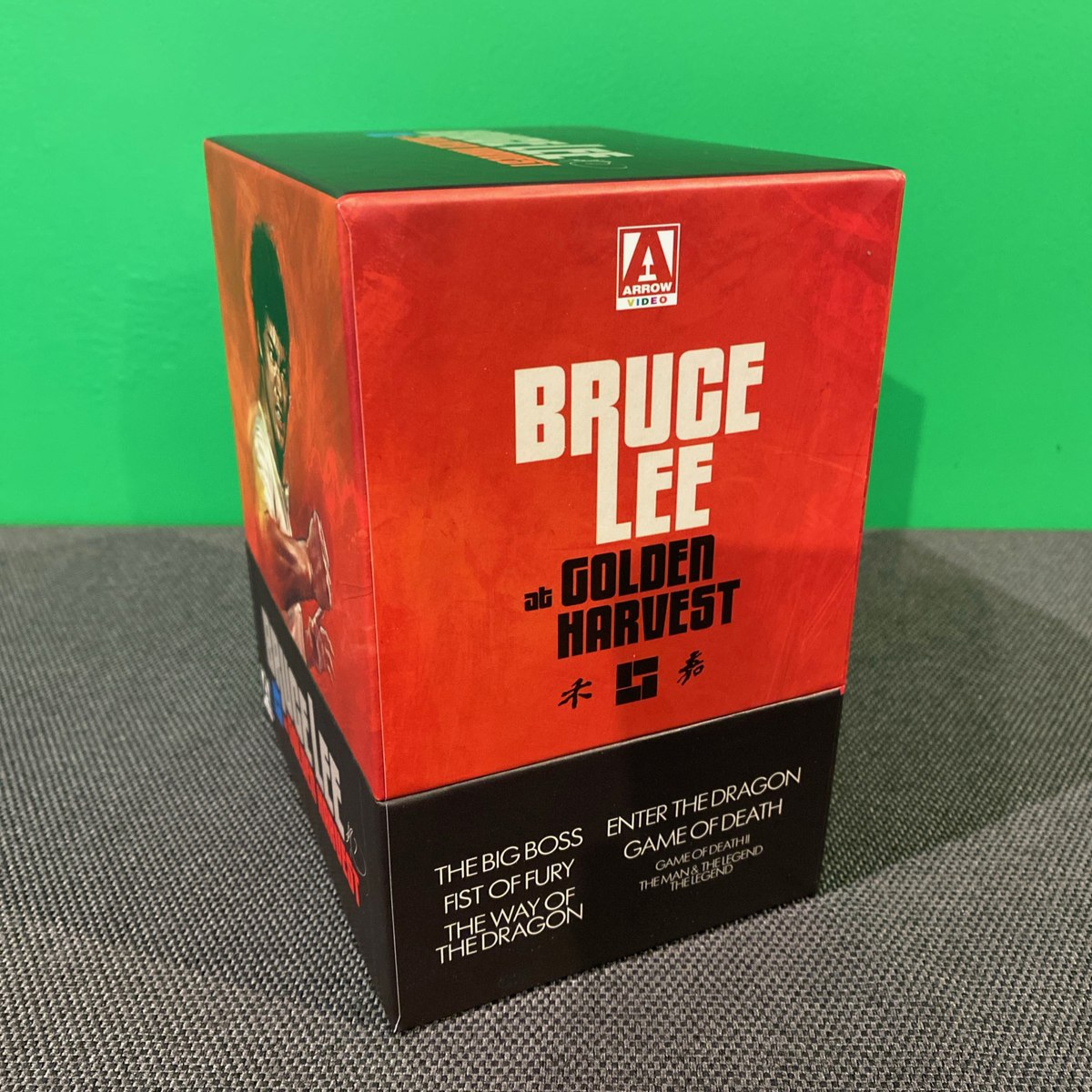 Bruce Lee at Golden Harvest restoration credit collection, angled view